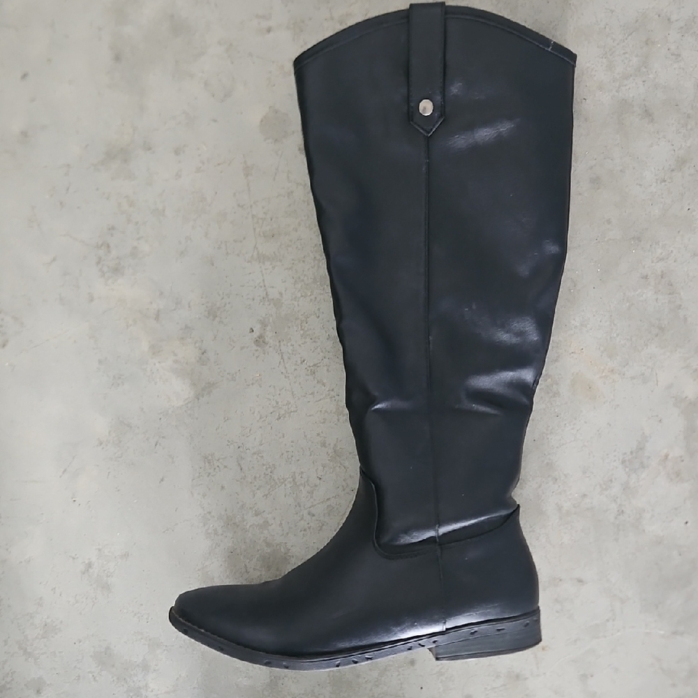Black Knee-High Women's Boots Rampage Size 10